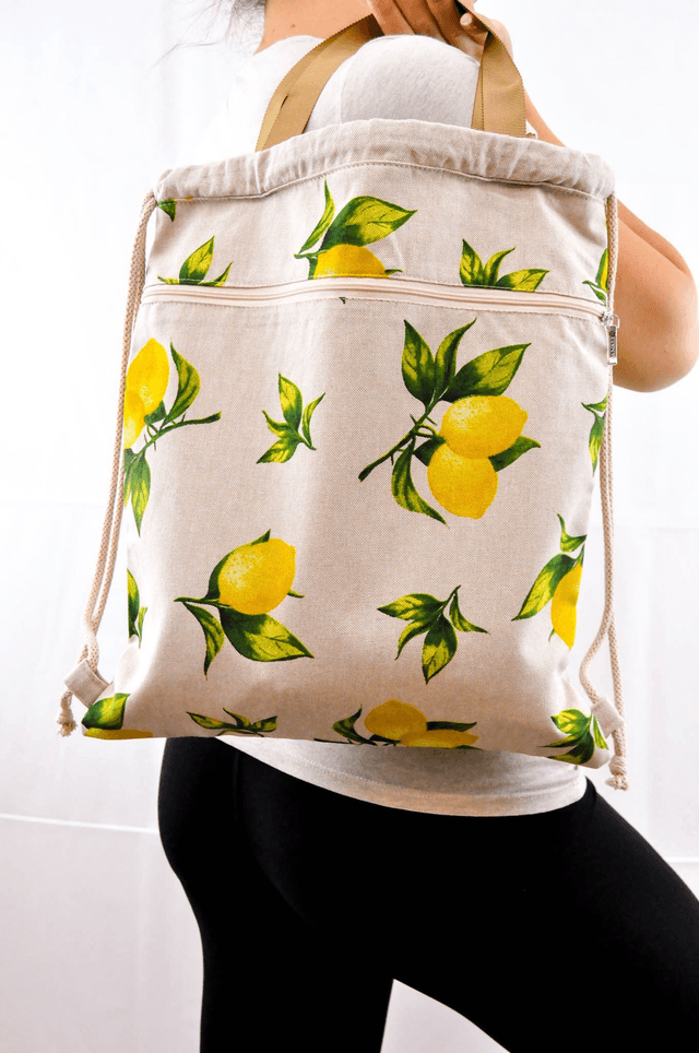 Lemons Print Backpack