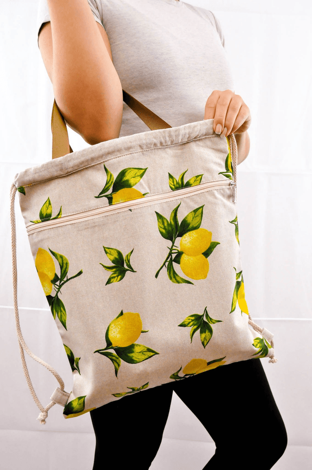 Lemons Print Backpack