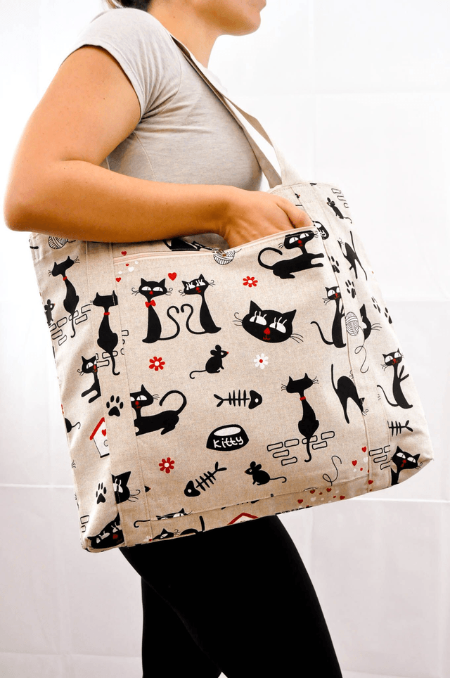 Sassy Black Cats Shopping Tote