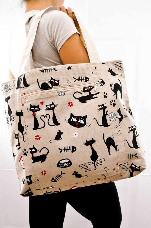Sassy Black Cats Shopping Tote