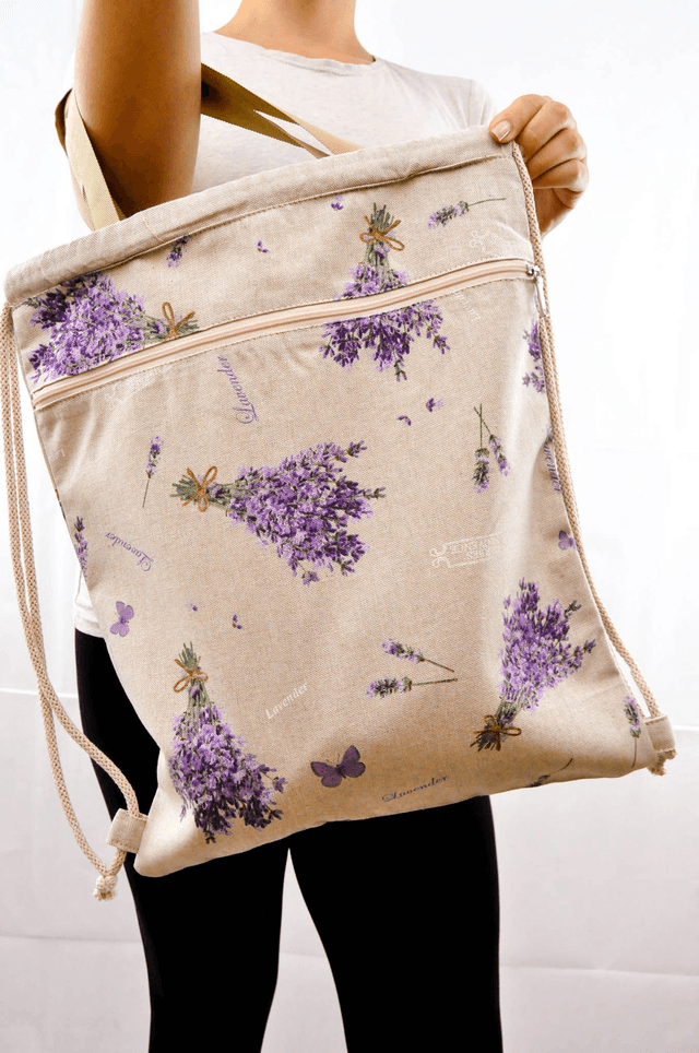 Lavender Bouquets Print Backpack
