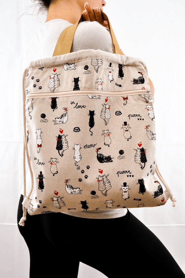 Little Cat Lovers Print Backpack