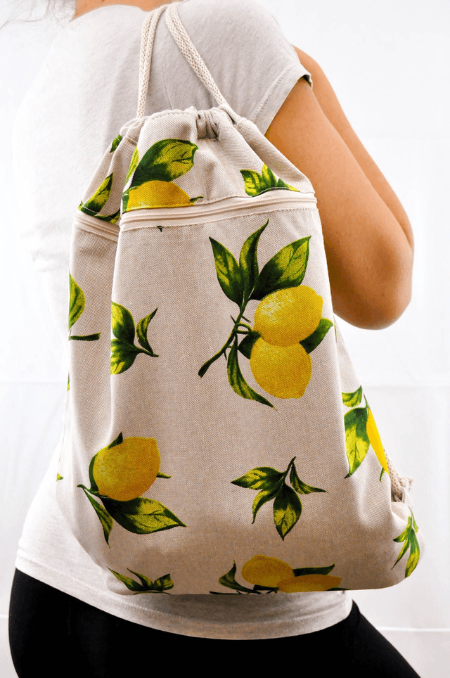 Lemons Print Backpack