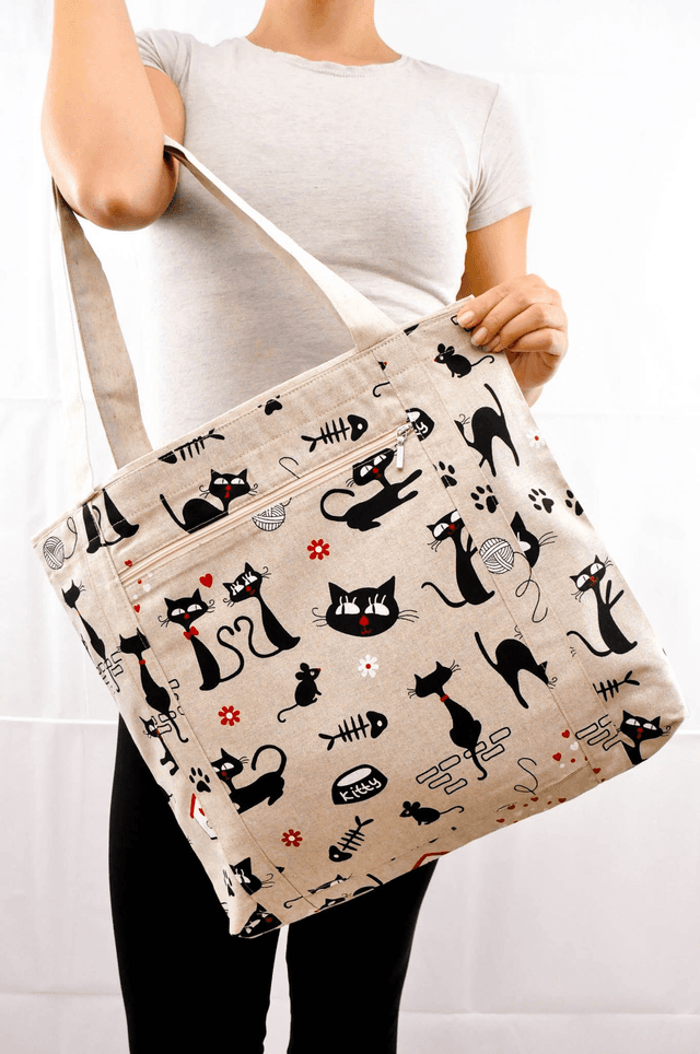 Sassy Black Cats Shopping Tote